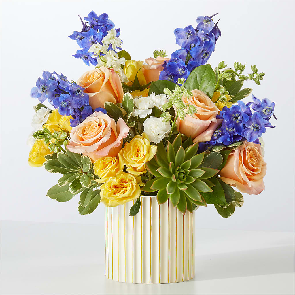 Cobalt Reverie Bouquet – Village Flower Company, Prairie Village KS