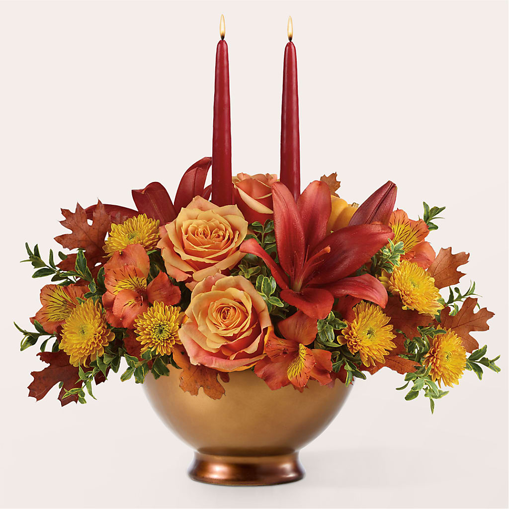 Harvest Table Centerpiece – Village Flower Company, Prairie Village KS