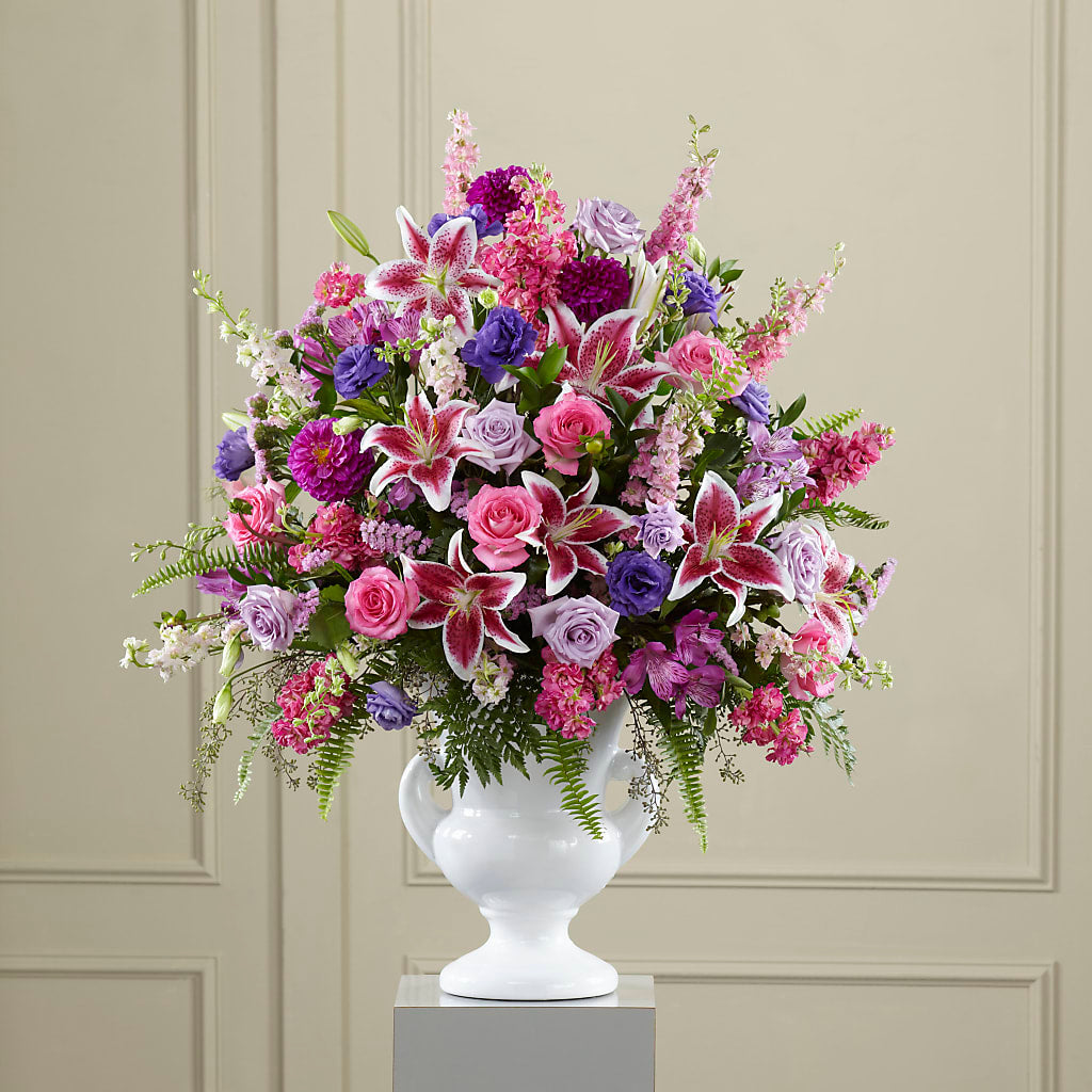 Peaceful Tribute Arrangement – Village Flower Company, Prairie Village KS