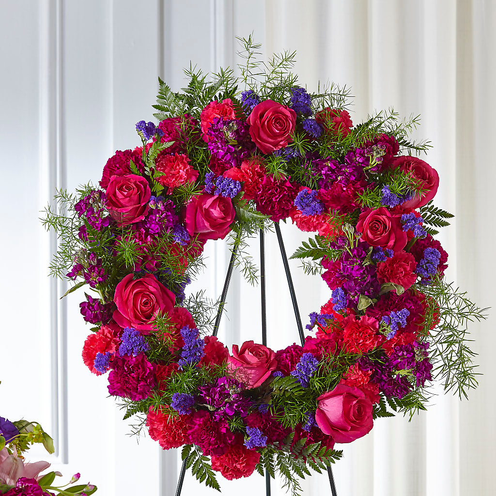 Calming Colors Wreath – Village Flower Company, Prairie Village KS