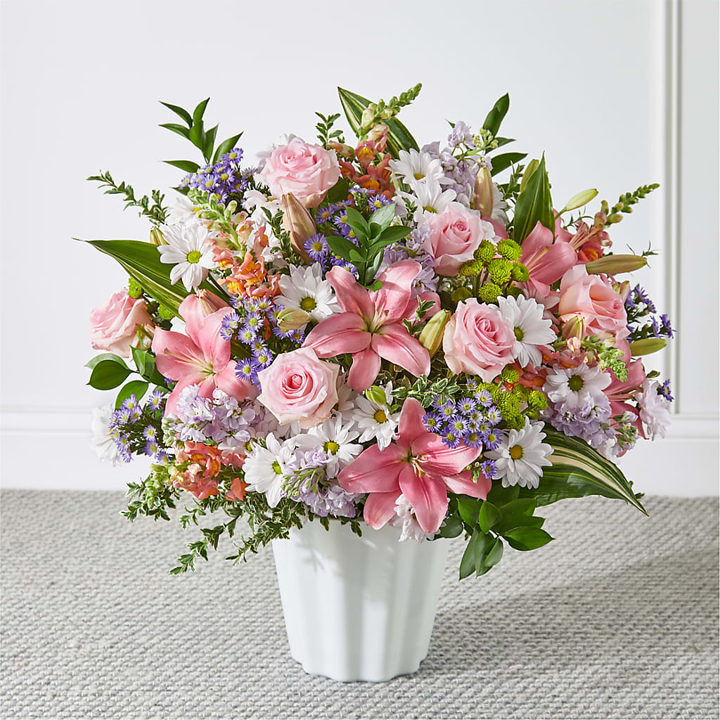 Abundant Compassion Floor Basket – Village Flower Company, Prairie Village KS