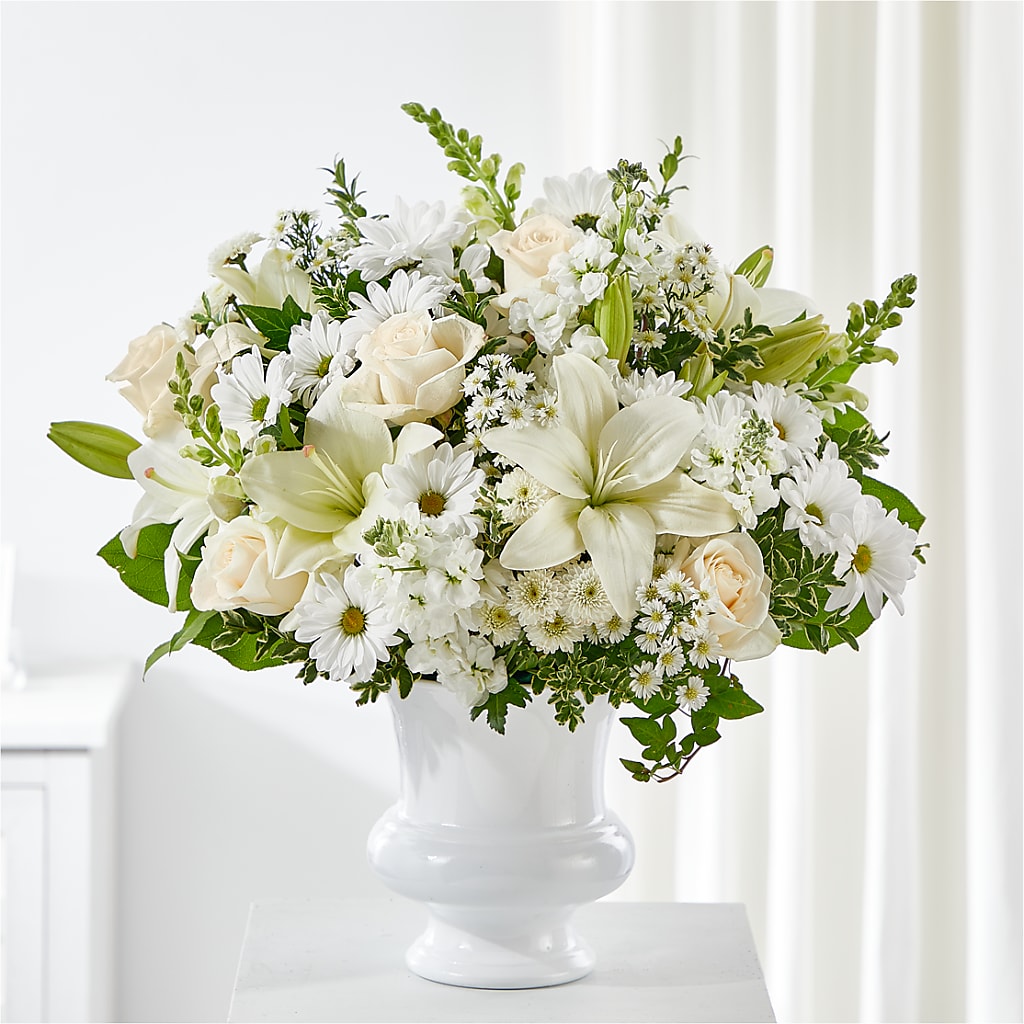 Uplifting Urn Arrangement – Village Flower Company, Prairie Village KS