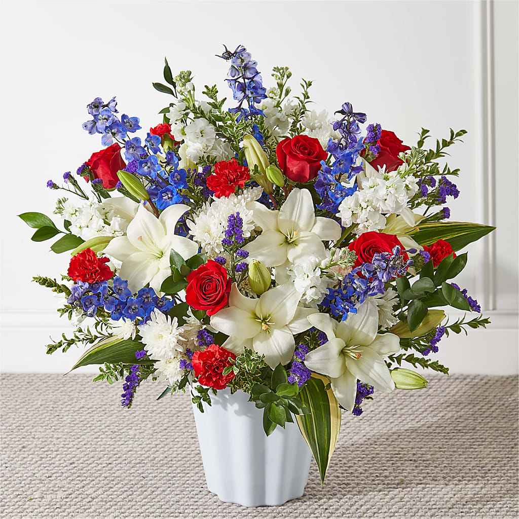 Consoled Floor Basket – Village Flower Company, Prairie Village KS