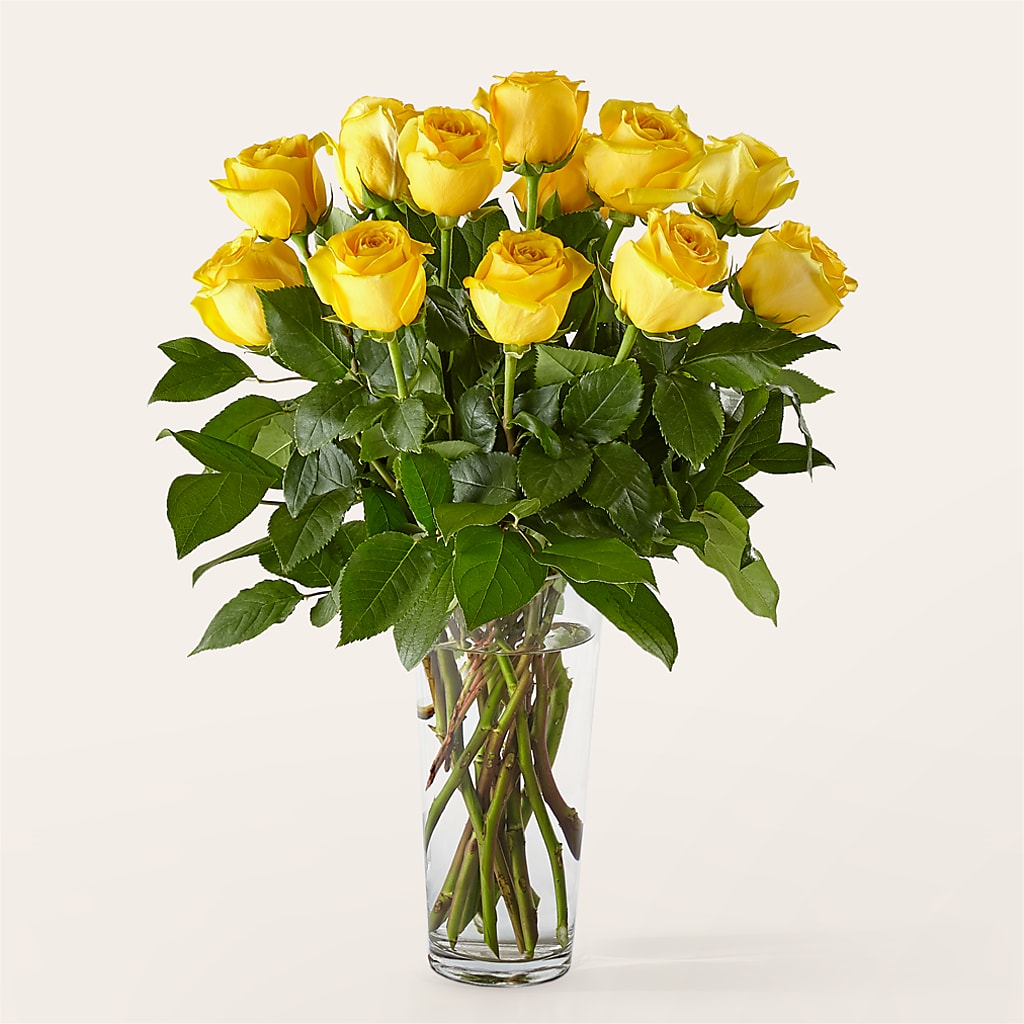 Long Stem Yellow Rose Bouquet –  Village Flower Company, Prairie Village KS