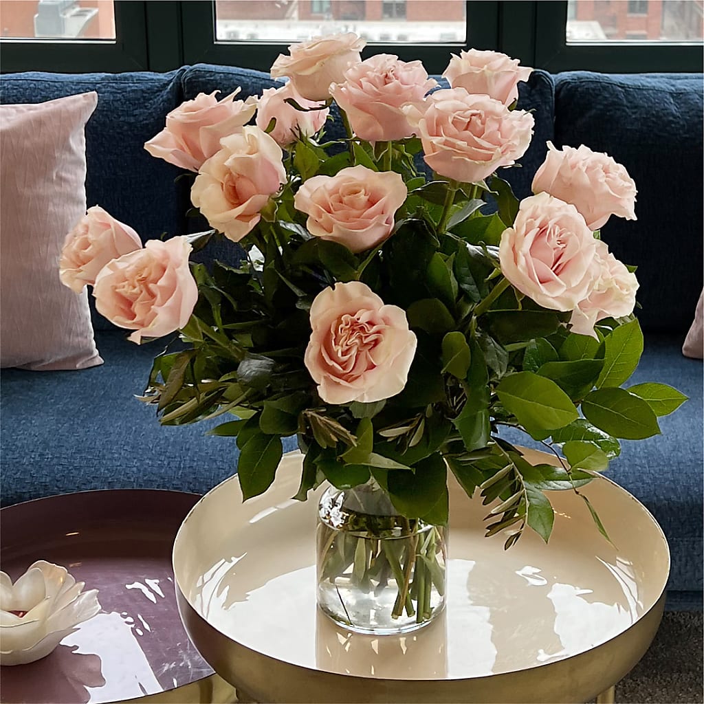 Long Stem Pink Rose Bouquet –  Village Flower Company, Prairie Village KS
