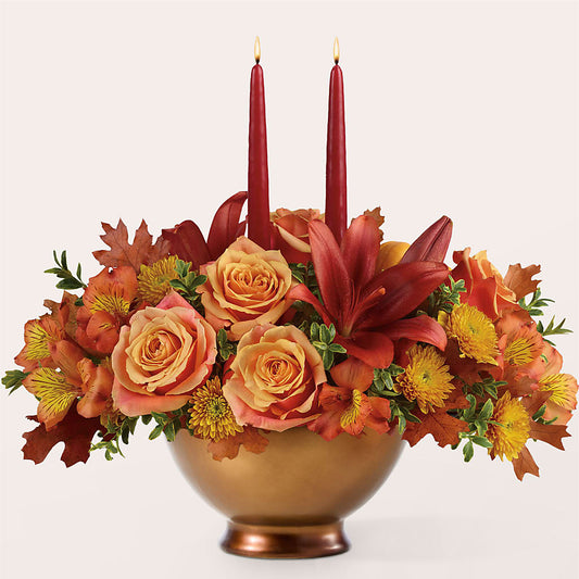 Harvest Table Centerpiece –  Village Flower Company, Prairie Village KS