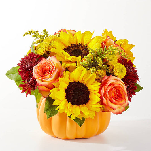 Golden Gourd Pumpkin Bouquet –  Village Flower Company, Prairie Village KS