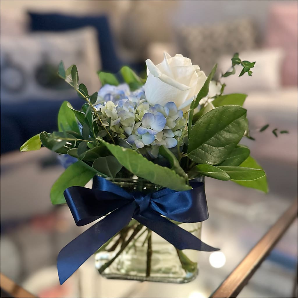 Sky Blue Delight Bouquet –  Village Flower Company, Prairie Village KS