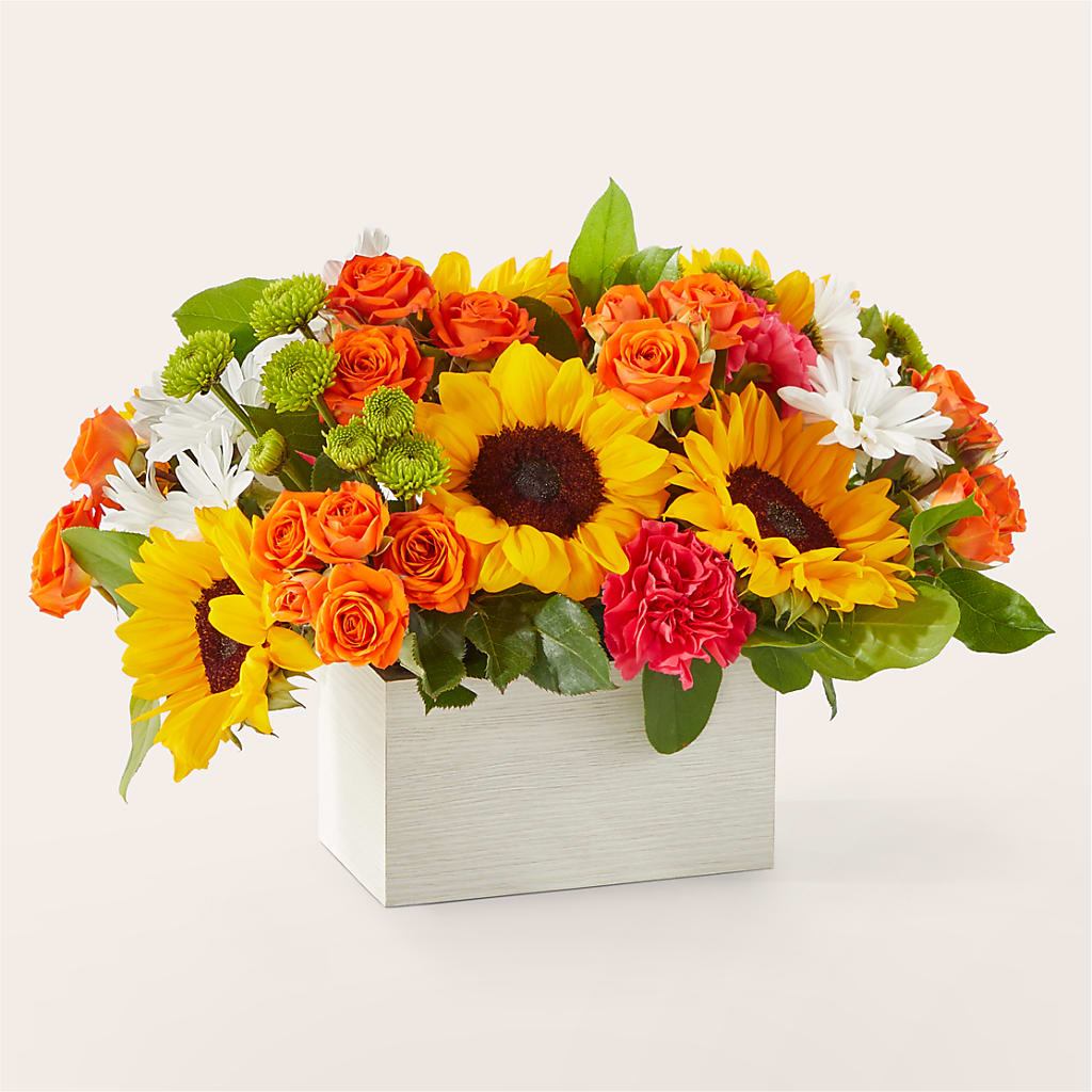 Sun-drenched Blooms Box Bouquet –  Village Flower Company, Prairie Village KS