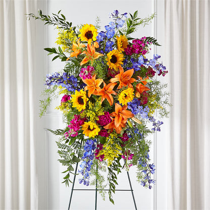 Sunlit Memories Standing Spray (Standard) –  Village Flower Company, Prairie Village KS
