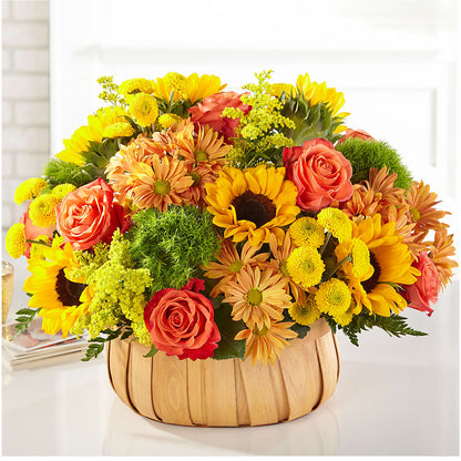 Harvest Sunflower Basket –  Village Flower Company, Prairie Village KS