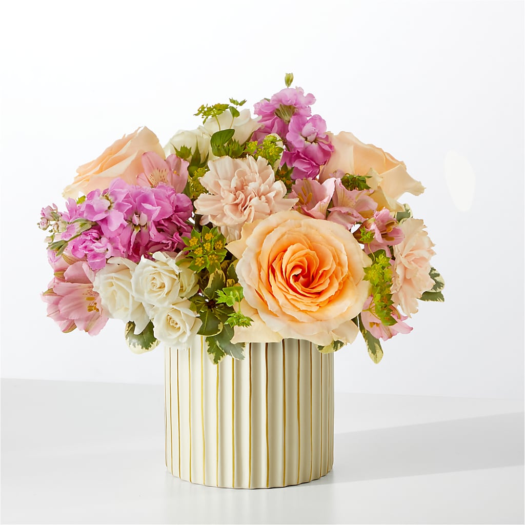 Paradise Bouquet with Ivory Vase –  Village Flower Company, Prairie Village KS