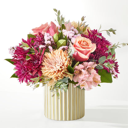 Berry Cobbler Bouquet with Ivory Vase –  Village Flower Company, Prairie Village KS