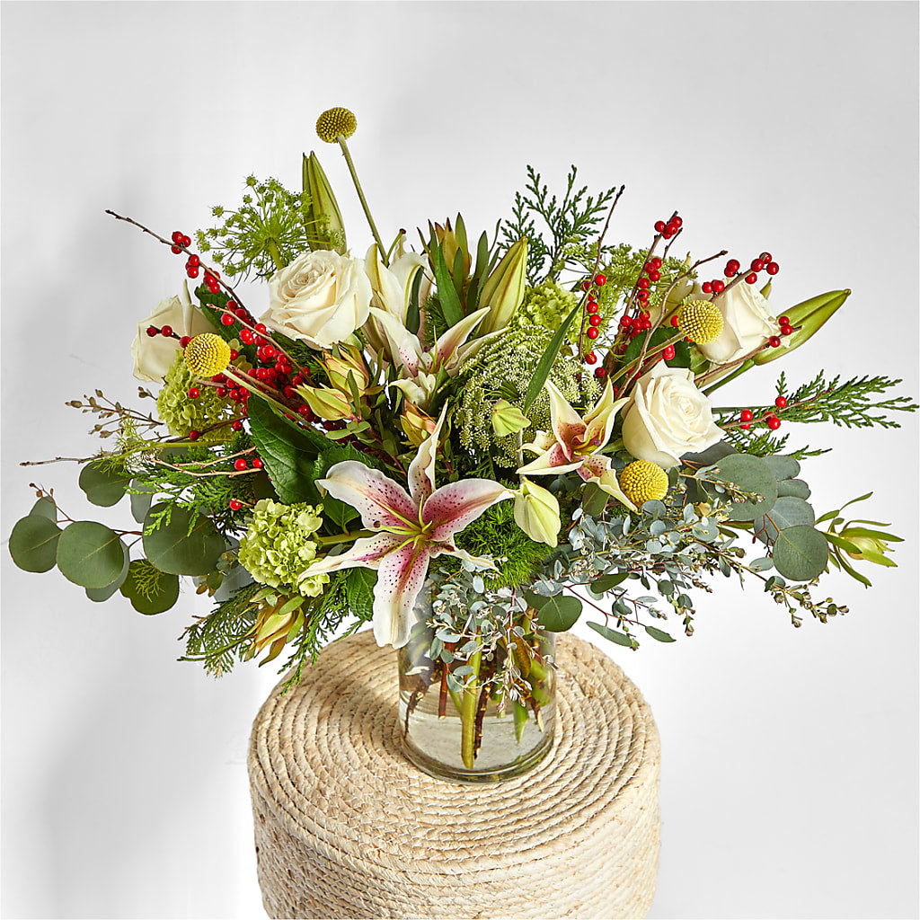 Berry & Bright Bouquet –  Village Flower Company, Prairie Village KS
