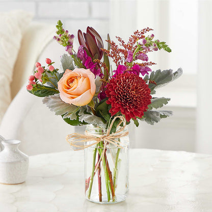 Moody Hues Bouquet –  Village Flower Company, Prairie Village KS